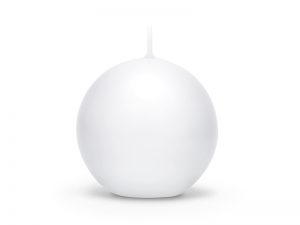 Svíčka - koule bílá 8 cm