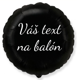 Personal Fóliový balón s textem - Černý kruh 45 cm
