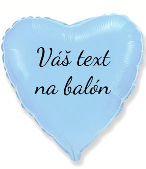 Personal Fóliový balón s textem - Světle modré srdce 45 cm