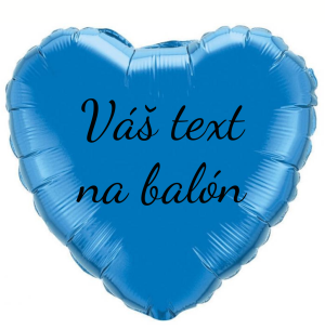 Personal Fóliový balón s textem - Tmavě modré srdce 45 cm