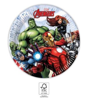 Papírové talíře - Avengers 20 cm 8 ks
